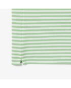 L.12.12 Poloshirt in klassischer Passform aus Petit Piqué, gestreift, weiß/liamone