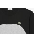 China/schwarzes T-Shirt aus Baumwolljersey mit Farbblockmuster