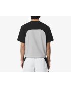 China/schwarzes T-Shirt aus Baumwolljersey mit Farbblockmuster