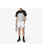 China/schwarzes T-Shirt aus Baumwolljersey mit Farbblockmuster