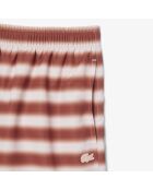 Pantalones cortos de baño Angora/Latte-Piste a rayas