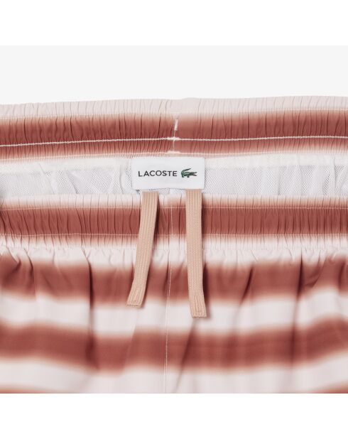 Pantalones cortos de baño Angora/Latte-Piste a rayas