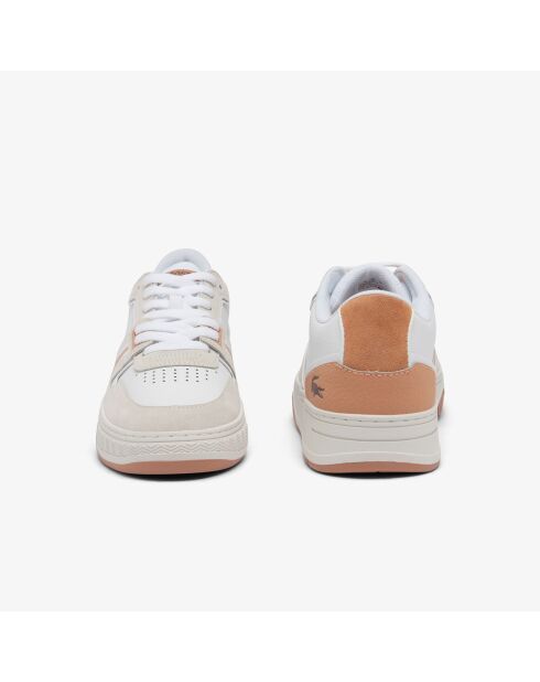 L001 weiße/hellbraune Ledersneaker