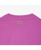 Bedrucktes und besticktes T-Shirt aus Baumwolljersey mit Malva