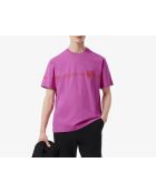 Bedrucktes und besticktes T-Shirt aus Baumwolljersey mit Malva