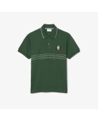 Polo L.12.12 classic fit blason brodé vert