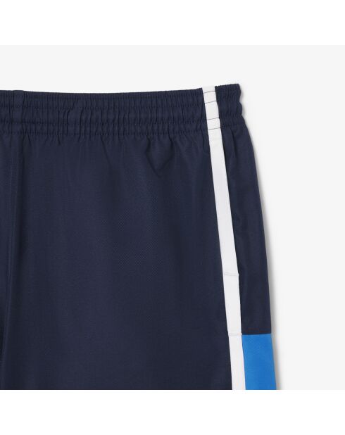 Lichte tennisshort met gekleurde banden marineblauw/zigeunerwit