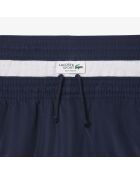 Lichte tennisshort met gekleurde banden marineblauw/zigeunerwit