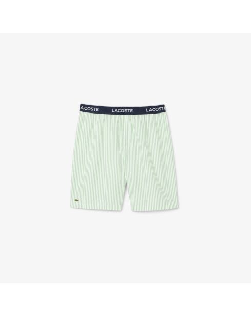 Liamon/wit gestreepte pyjamabroek van popeline met rechte pasvorm