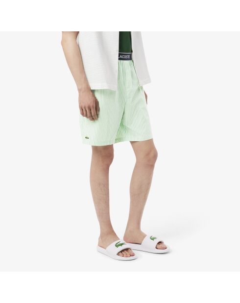 Liamon/wit gestreepte pyjamabroek van popeline met rechte pasvorm