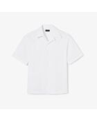 Camisa de corte holgado con insignias blancas de desfile