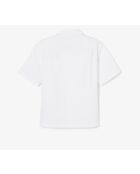 Camisa de corte holgado con insignias blancas de desfile