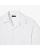 Camisa de corte holgado con insignias blancas de desfile