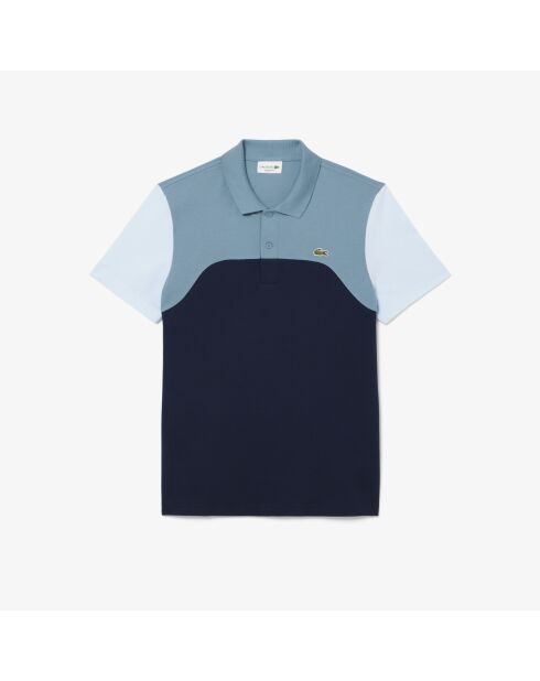 Polo L.12.12 regular fit met kleurvlakken marineblauw/limestone-creek