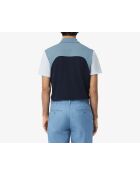 Polo L.12.12 regular fit met kleurvlakken marineblauw/limestone-creek