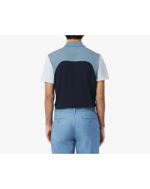 Polo L.12.12 regular fit met kleurvlakken marineblauw/limestone-creek