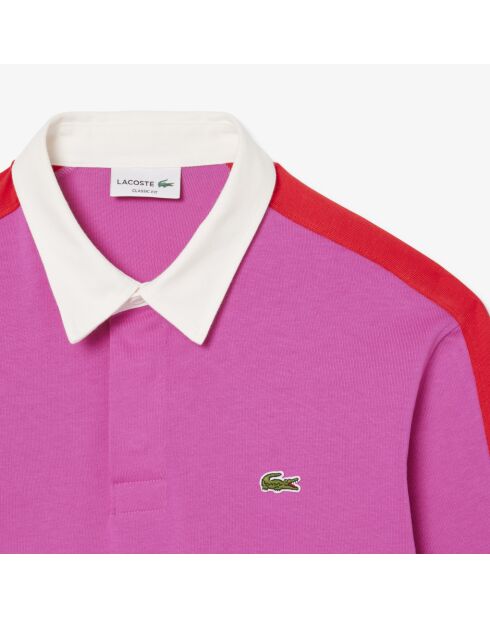 Polo Malva rugby classic fit a blocchi di colore
