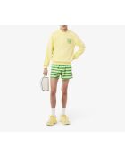 Geel/Calathea-sweatshirt van fleece met grafische print