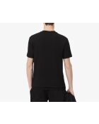 Regulär geschnittenes T-Shirt aus leichter Baumwolle mit schwarzem Aufdruck