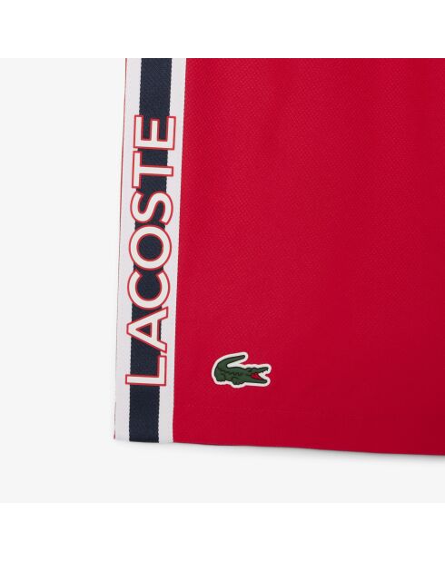 Grenadine sportshort met strepen