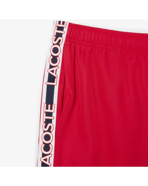 Grenadine sportshort met strepen