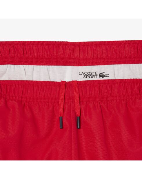 Grenadine sportshort met strepen