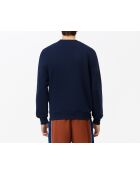 Felpa girocollo in felpa blu