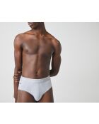Set van 3 katoenen slips met zwart/wit-zilveren riem met gevlekt logo