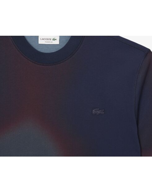 T-Shirt aus Jersey mit Farbverlauf und Falcon-Expresso-Print in Marineblau