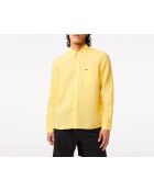 Chemise regular fit en lin jaune
