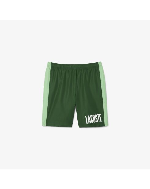 Sportshort met groen/limoenprint