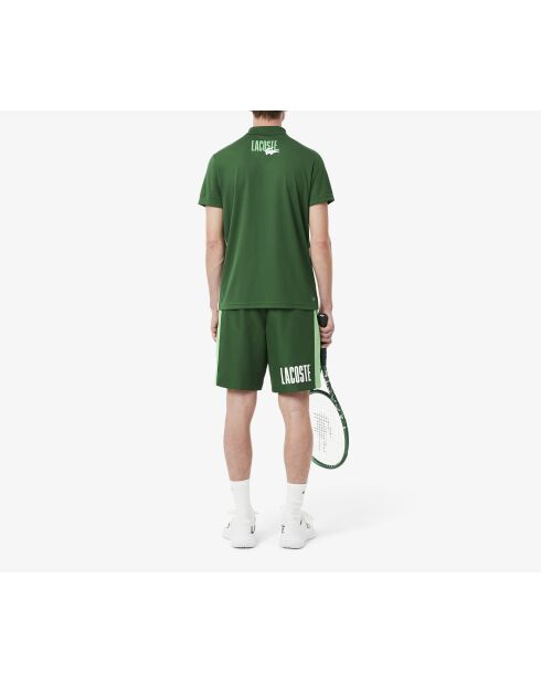 Sportshort met groen/limoenprint