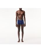 Confezione da 3 boxer corti firmati in metilene/argento/cina/rosso