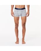 Confezione da 3 boxer corti firmati in metilene/argento/cina/rosso