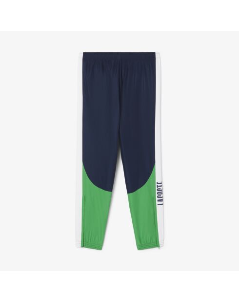 Sportjoggingbroek met kleurvlakken marineblauw/wit-calathea