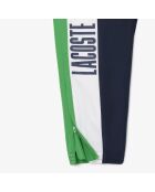 Sportjoggingbroek met kleurvlakken marineblauw/wit-calathea