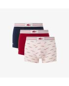 Lot de 3 boxers courts Saint-Valentin marine/eglantier/coccinel