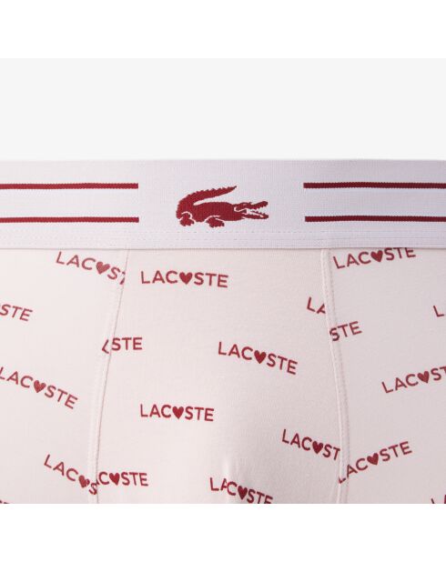 Lot de 3 boxers courts Saint-Valentin marine/eglantier/coccinel