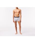 Lot de 3 boxers courts signature noir/bitume chiné/argenté