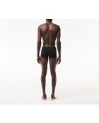 Lot de 3 boxers courts signature noir/bitume chiné/argenté