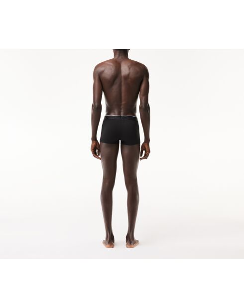 Lot de 3 boxers courts signature noir/bitume chiné/argenté