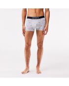 Lot de 3 boxers courts signature noir/bitume chiné/argenté