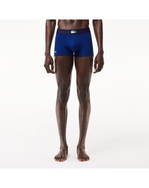 Lot de 3 boxers courts imprimé marine/blanc/argent chine