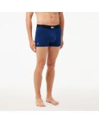 Lot de 3 boxers courts imprimé marine/blanc/argent chine