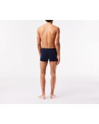 Lot de 3 boxers courts imprimé marine/blanc/argent chine