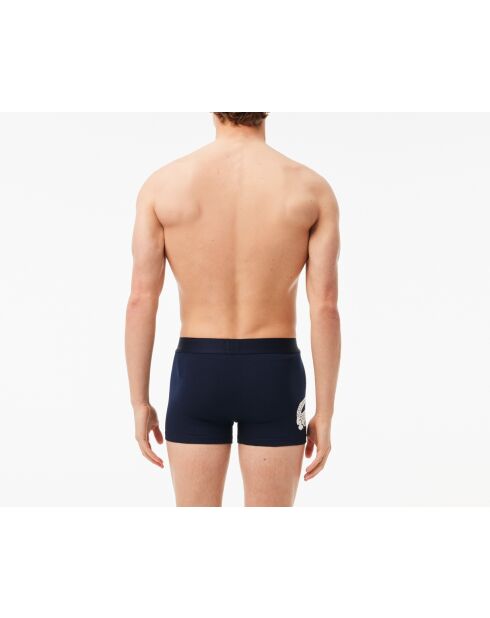 Lot de 3 boxers courts imprimé marine/blanc/argent chine