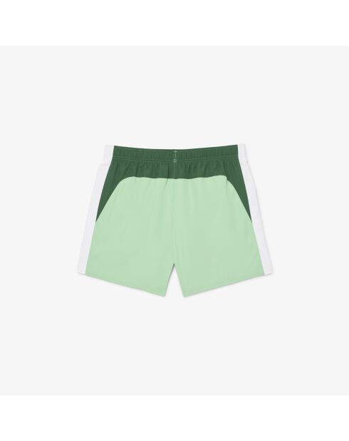 Pantalones cortos de baño con bloques de color blanco/verde liamone