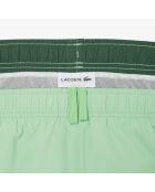 Pantalones cortos de baño con bloques de color blanco/verde liamone