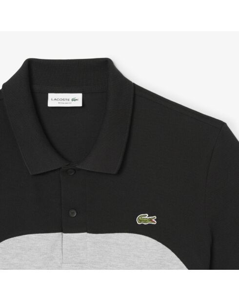 Polo L.12.12 Regular-Fit-Farbblock silber/schwarz