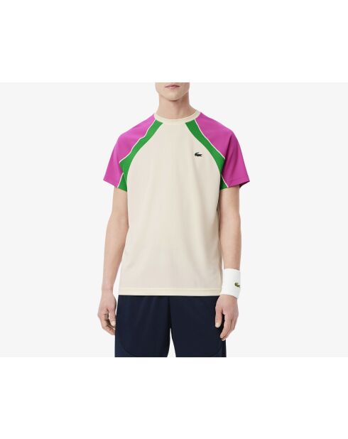 Lappland/Malva-Calathea Ultratrockenes Tennis-T-Shirt im Farbblock-Design